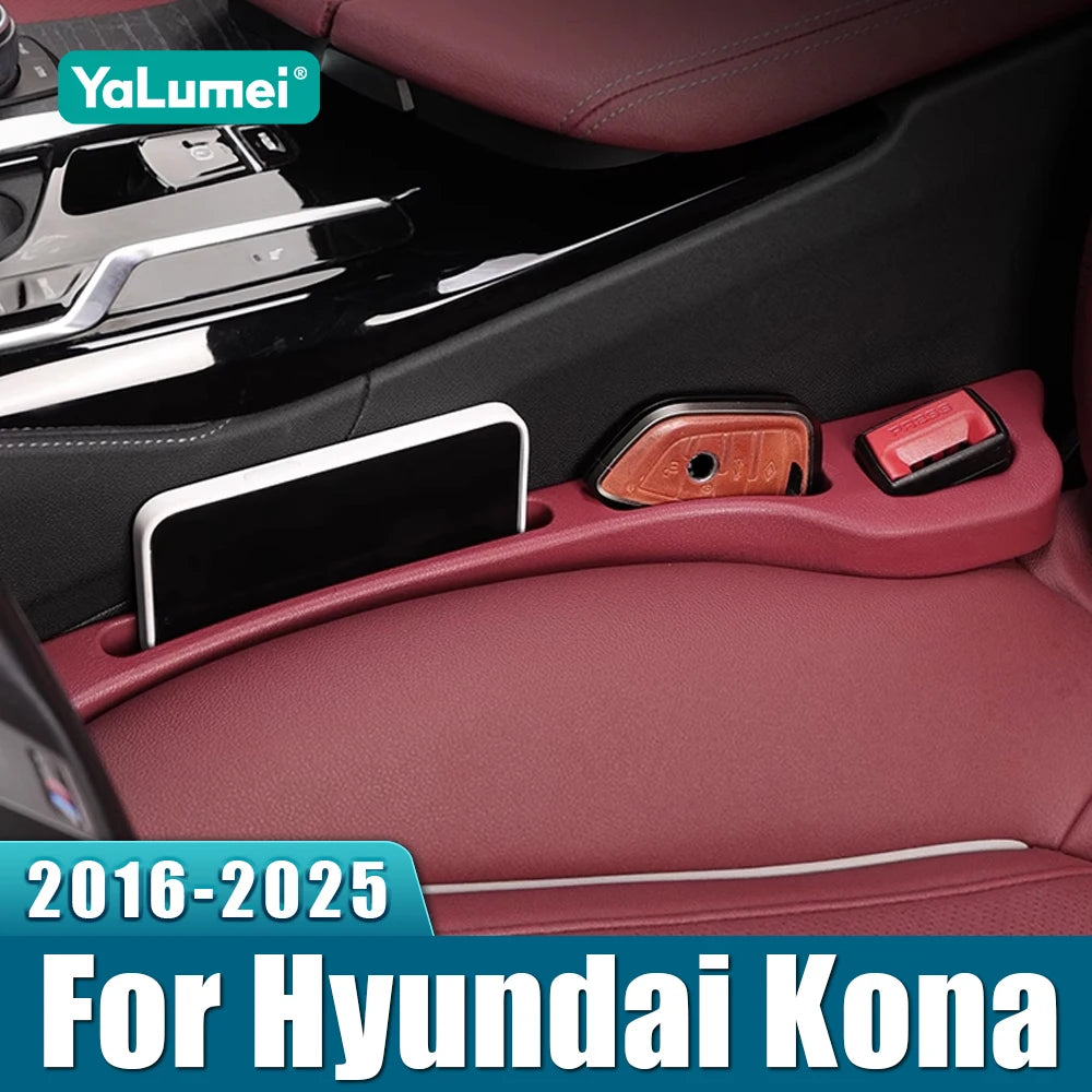 For Hyundai Kona N EV 2016 2017 2018 2019 2020 2021 2022 2023 2024 2025 2PCS Universal Car Seat Leak Proof Strips Storage