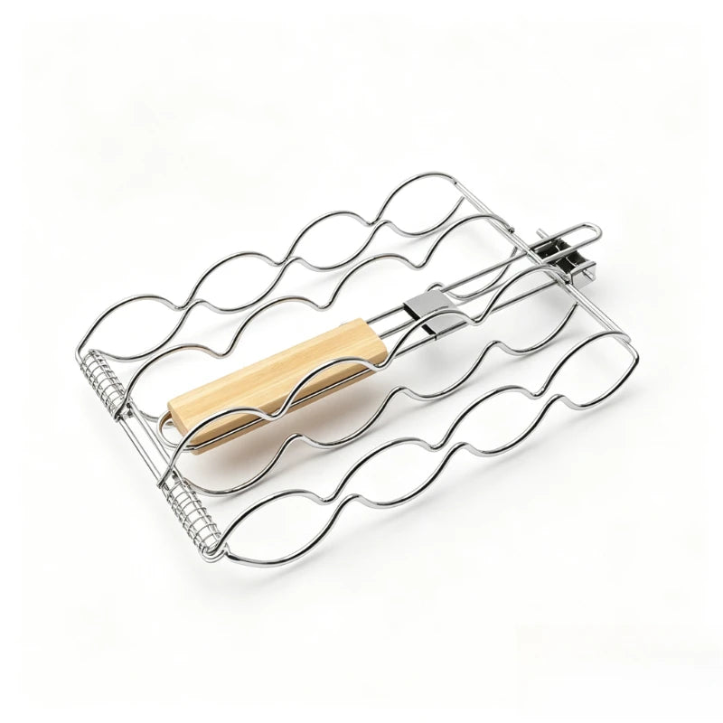 Portable Camping BBQ Grill Net and Barbecue Tongs  Outdoor Picnic Camping Cooking Tools