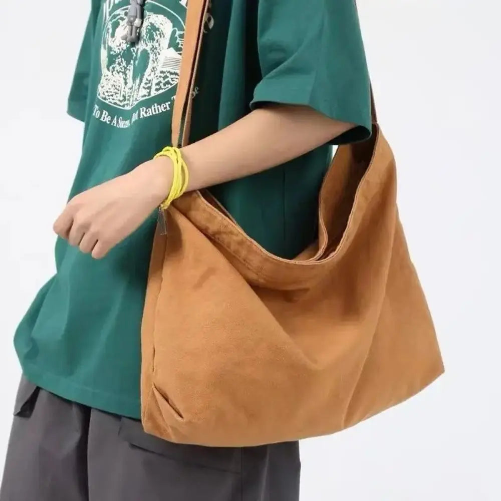 Fashion Canvas Shoulder Bag Large Capacity Multi-purpose Messenger Bag Travel Tote Bag Woman Men