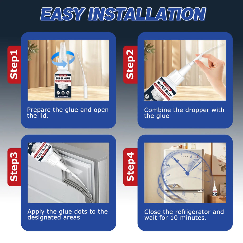 Super Glue, Quick Drying Glue, Suitable For Refrigerators And Freezers, Glass, Acrylic, Plastic, Cold Resistant, Antifreeze