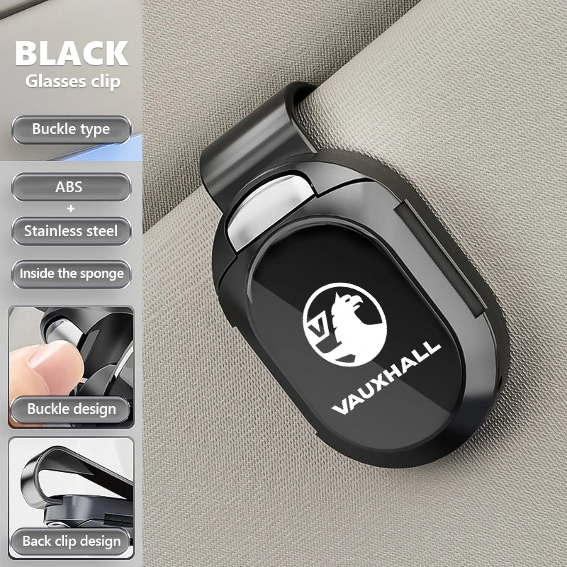 For Opel Car Sunglasses Holder Sun Visor Storage Protective Frame Box Glasses Clip OPC Astra J H G K Insignia Corsa D B E Mokka