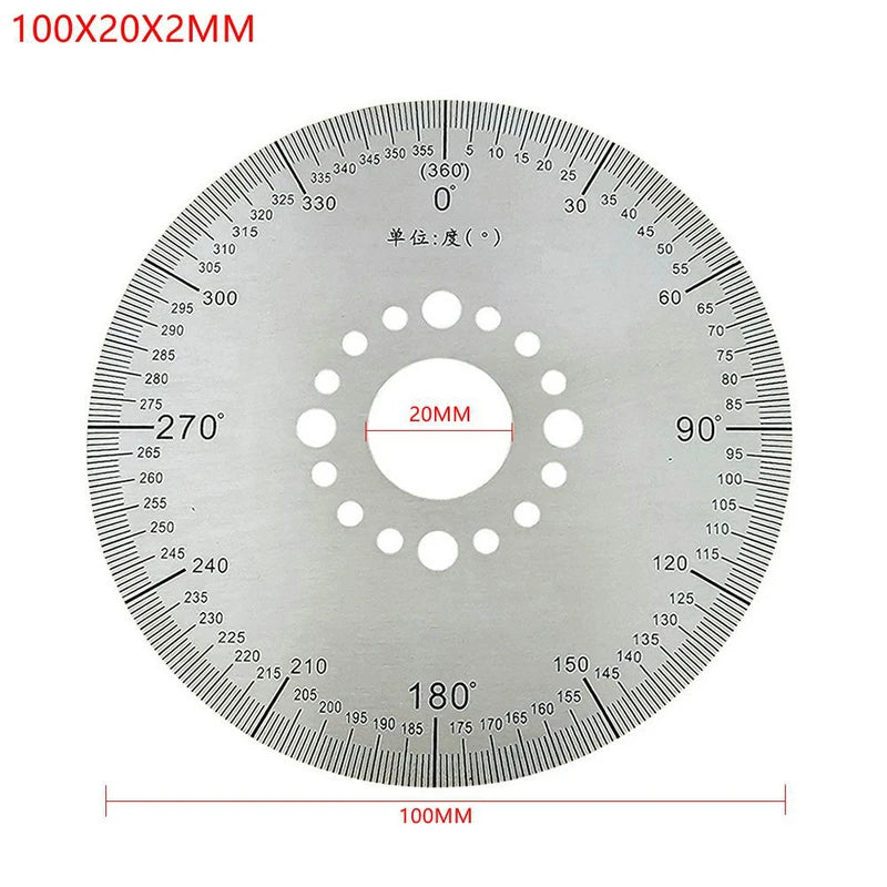 DIY Diameter 70/100mm Dial Scale Identification Dial Degree Graduated Circle Disk Protractor For Machine Measurement Tools