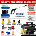 220V Portable Electric Pressure Washer 800W Mini Car Wash Machine High Pressure Water Gun Cleaning Pump For Home Garden Vehicle