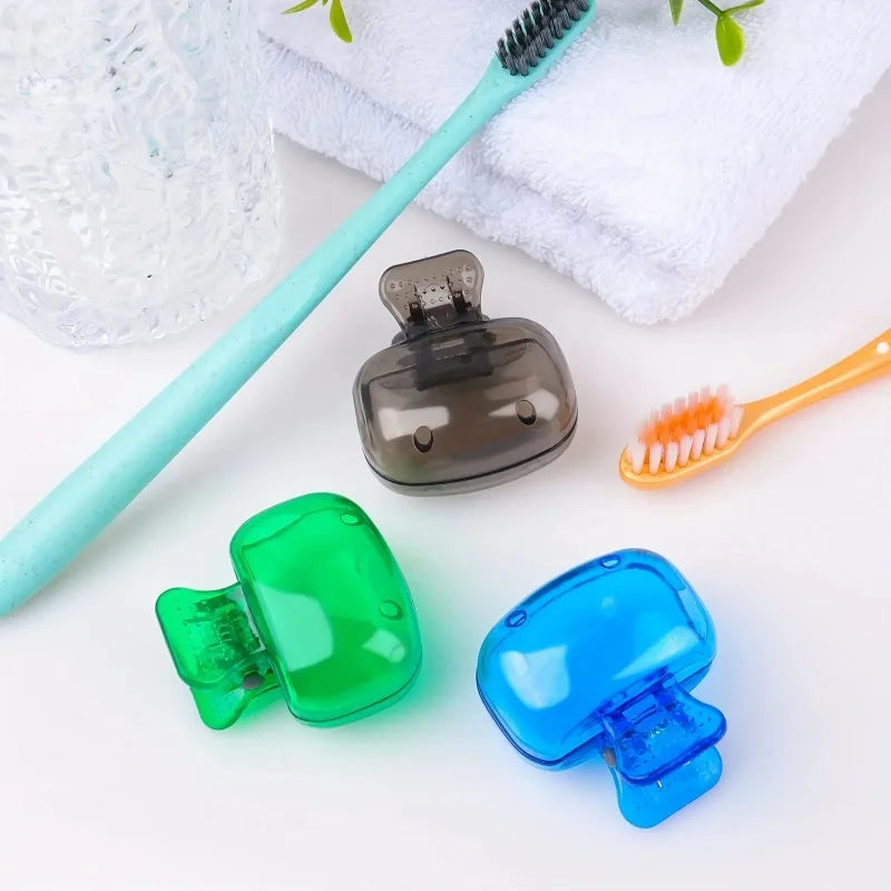 1/4PCS toothbrush storage clip travel essential toothbrush protective cover portable toothbrush case
