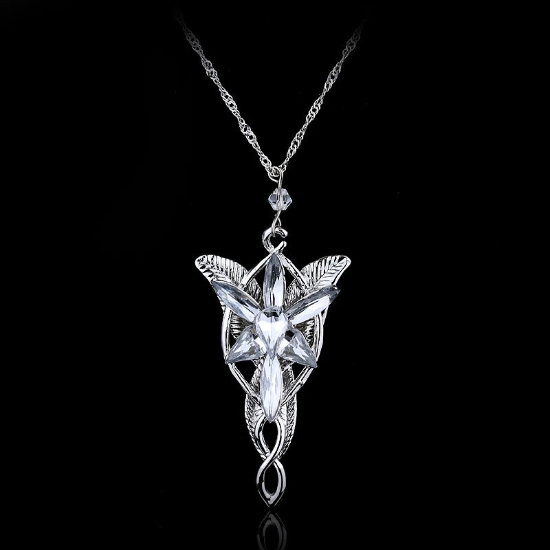 Evenstar Necklace Arwen Elf Princess Pendant Crystal Exquisite Choker Jewelry Gift for Women Movie Accessories