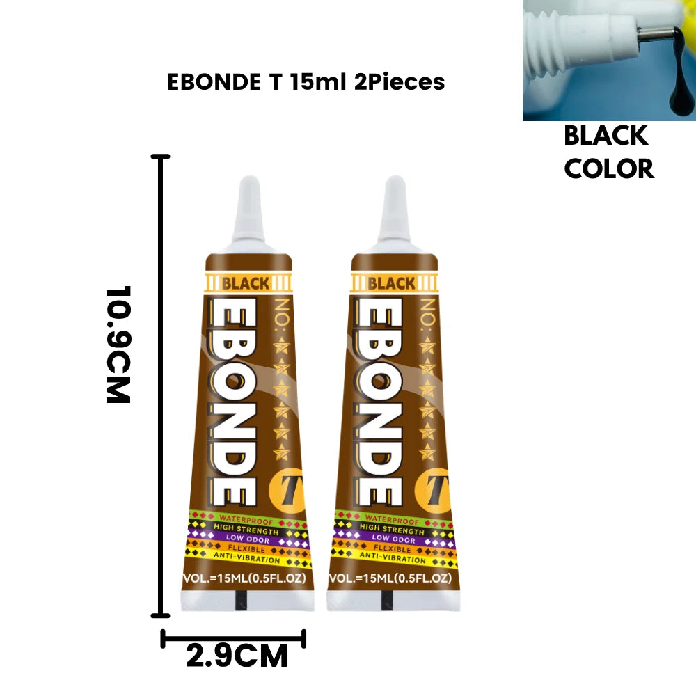 PP PE Plastic Bonding Glue Black & Transparent Super Strong Adhesive for Polypropylene, Polyethylene, ABS, PVC, PMMA, EVA Sponge