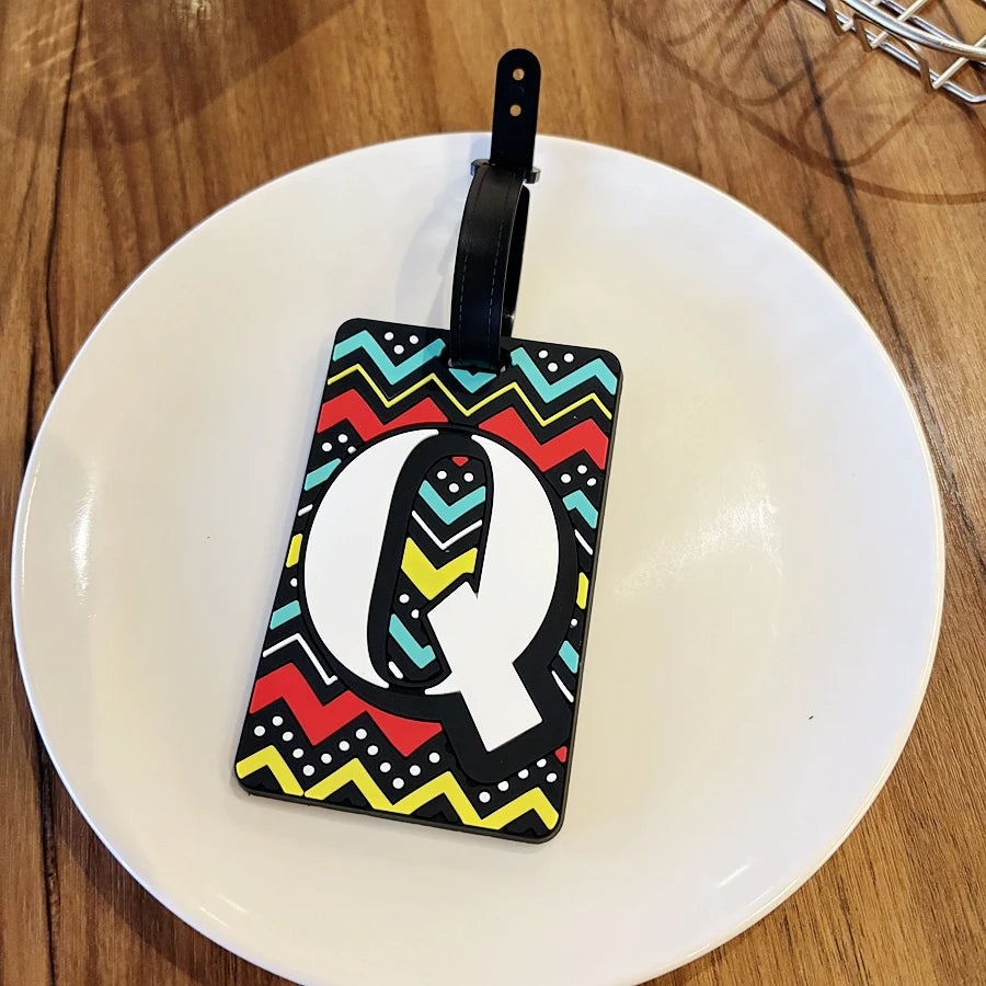 1 piece of capital letter luggage tag, station airport check-in luggage, anti loss identification tag, necessary luggage hanging