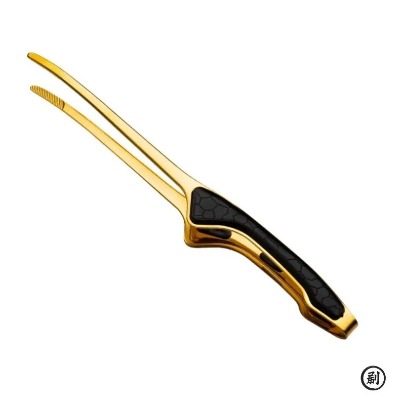 Non-Stick Stainless Steel Barbecue Tongs Anti-scald Anti-slip Steak Tongs Non-Slip Grip Kitchen Tongs for Cooking