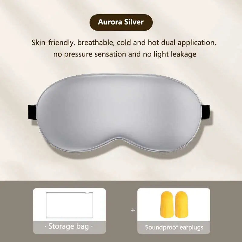 Soft Silk Sleep Eye Mask Light Blocking Breathable Eye Protection Zero Eye Pressure Adjustable Strap Skin-friendly Eye Covers