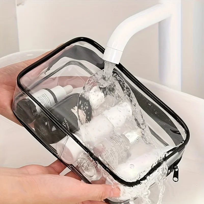 Medicine Cosmetic Bag Women Large Capacity Travel Organizer Easy Wipe Clean Toiletry Pouch Daily Use Trip Toiletry Travel Bag
