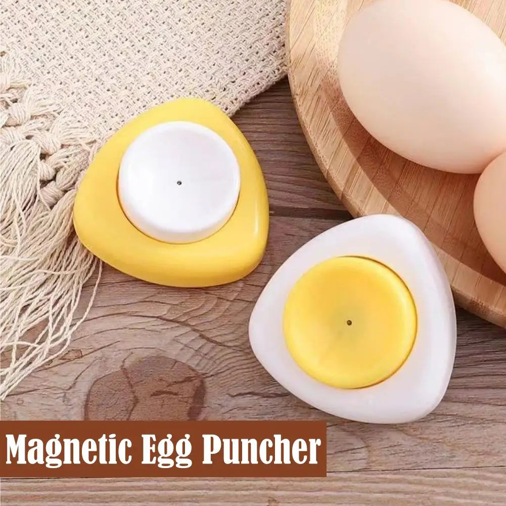 Magnetic Egg Puncher For Hard Boiled Eggs Retractable Pin Design Shell Opener Tool Prevents Cracking Kitchen Gadgets