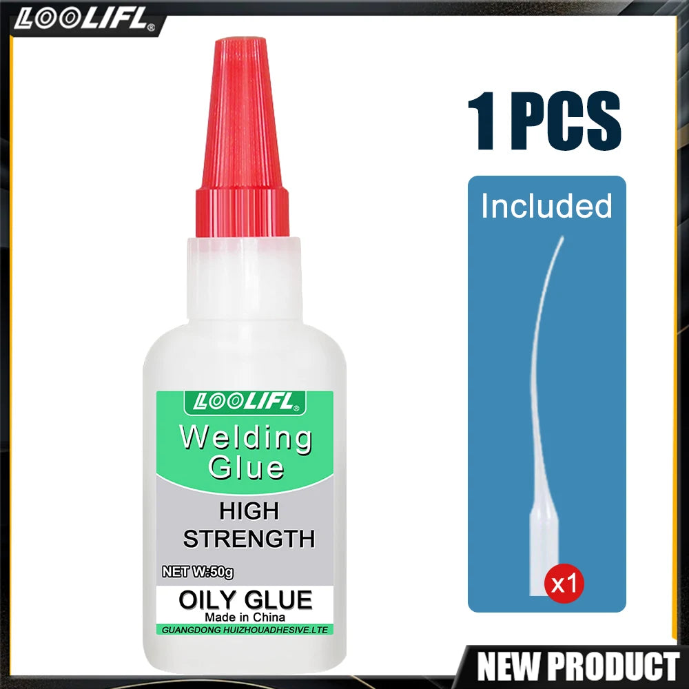 Oily Welding Adhesive, Super Glue, Metal Adhesive, Acrylic Adhesive, Home & Garden Repair Tool, For Iron Aluminum Copper Stainless Steel Wood Plastic Glass Leather Rubber, High Strength Fast Setting.