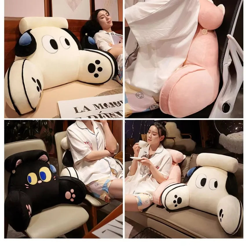 Bedhead Backrest Pillow Sofa Cushion Dormitory Reading Pillow Pregnant Woman Waist Protection Cartoon Pattern Chair Cushion