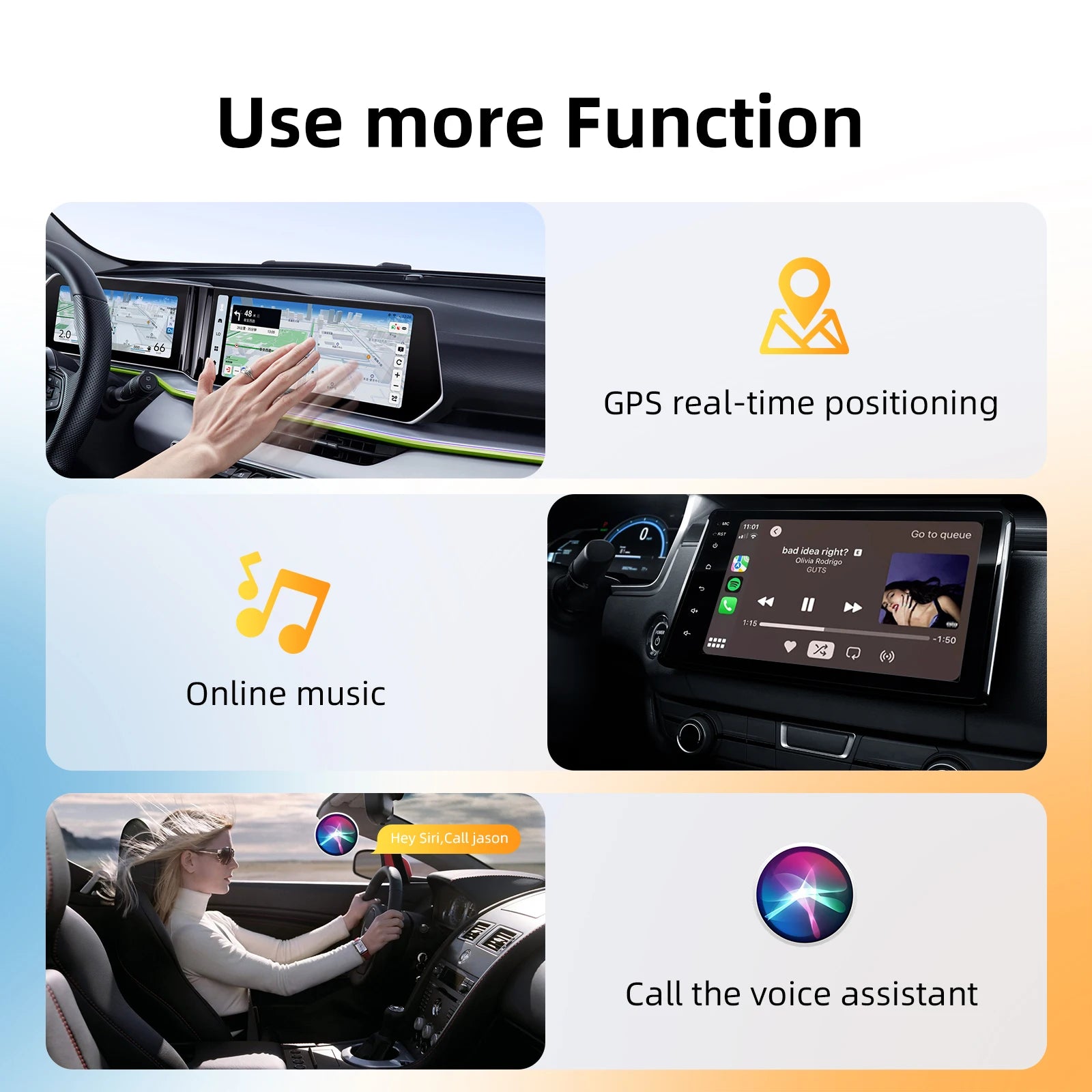 2in1 Smart Mini Box Wireless CarPlay Android Auto Adapter for Factory Wired Car, Wireless CarPlay Android Auto WiFi Fast Connect