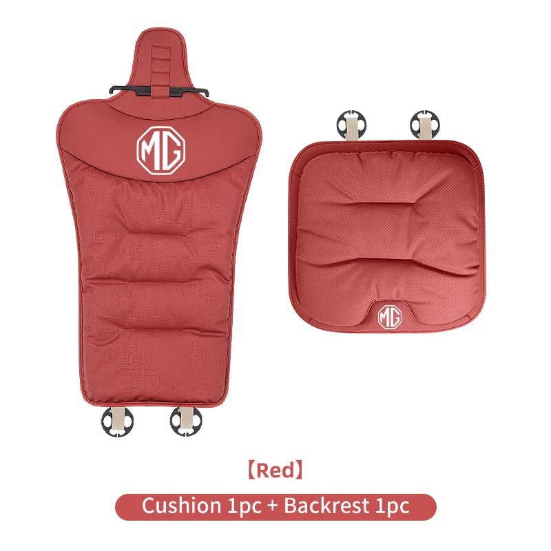 Car Velvet Cushion Leather Backrest Waist Pad Protector Cover Accessories For Morris Garages MG 3 5 6 7 HS ZS GS Hector TF GT ZR