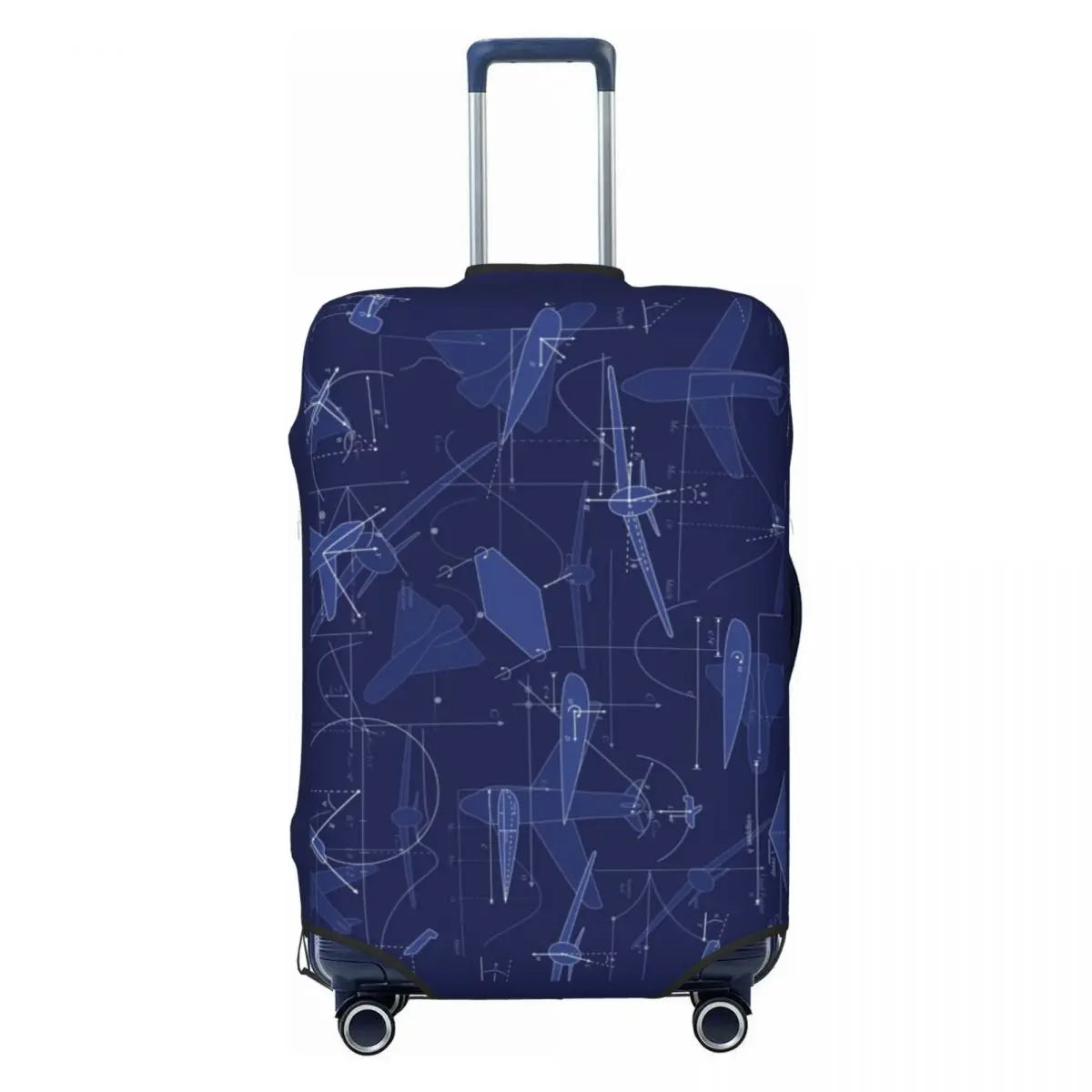 Custom Fashion Airbus Fighter Pilot Luggage Cover Protector Washable Aviation Airplane Travel Suitcase Covers