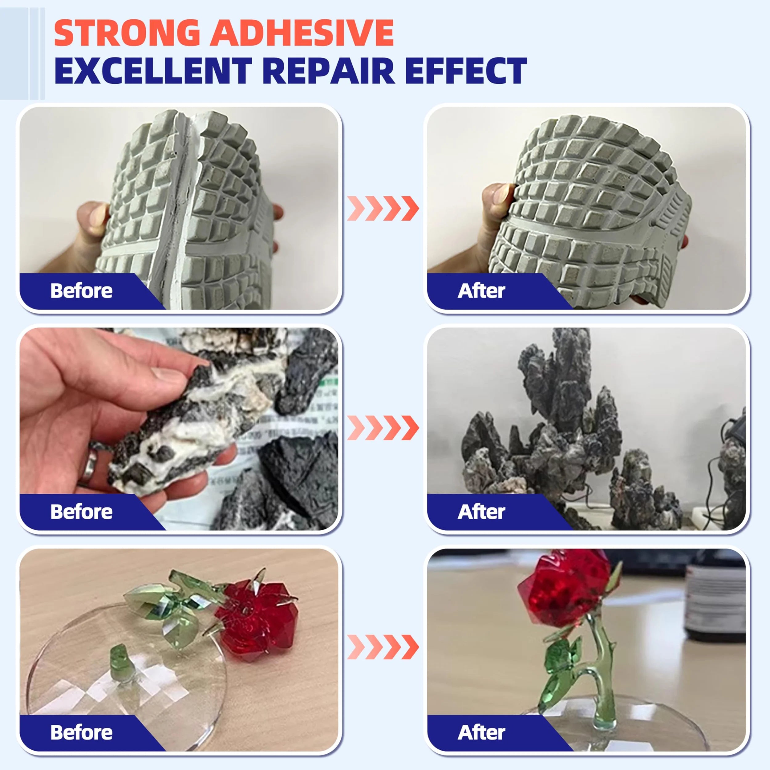 Super instant glue, strong transparent glue, used for plastic, metal, wood, pottery, leather, glass, rubber