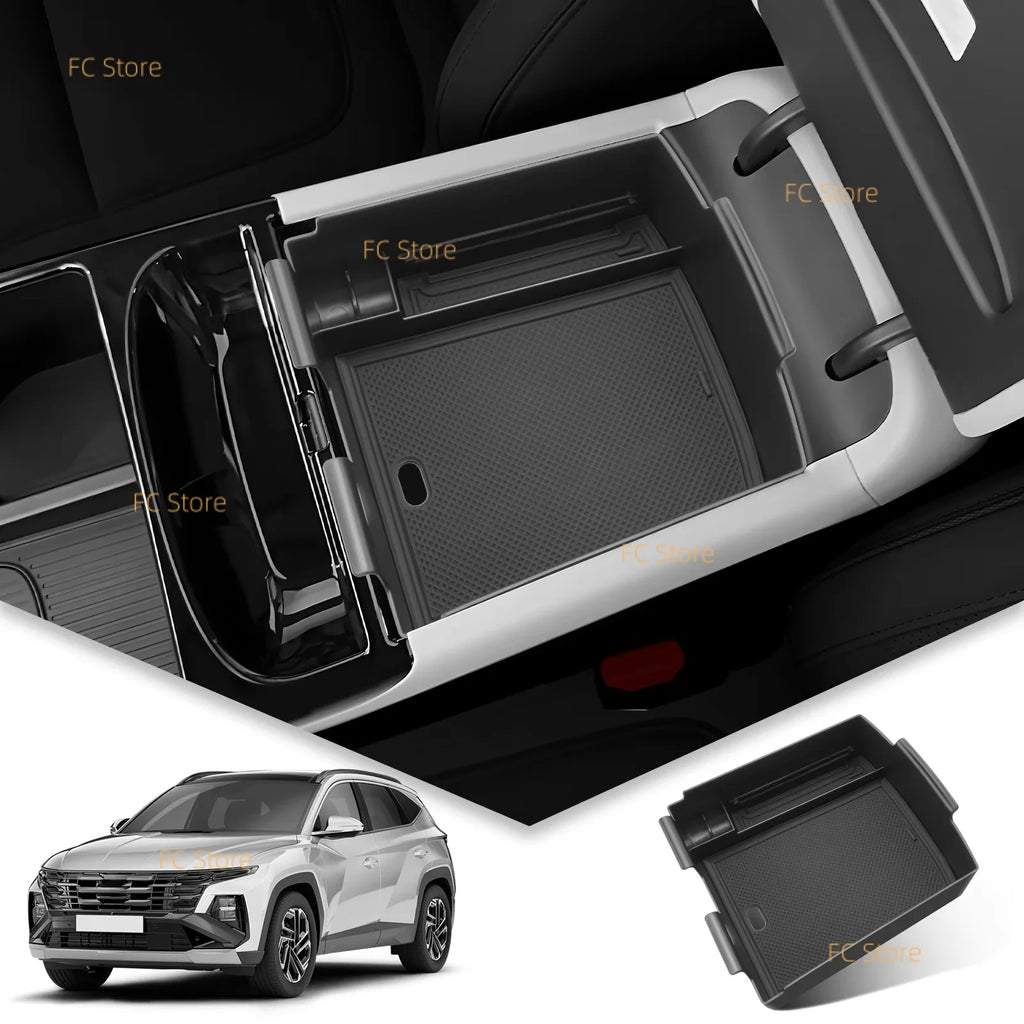 For Hyundai For Tucson NX 2025 2026 Car Central Armrest Storage Box Central Control Container Auto For Tucson 2025 Accessories