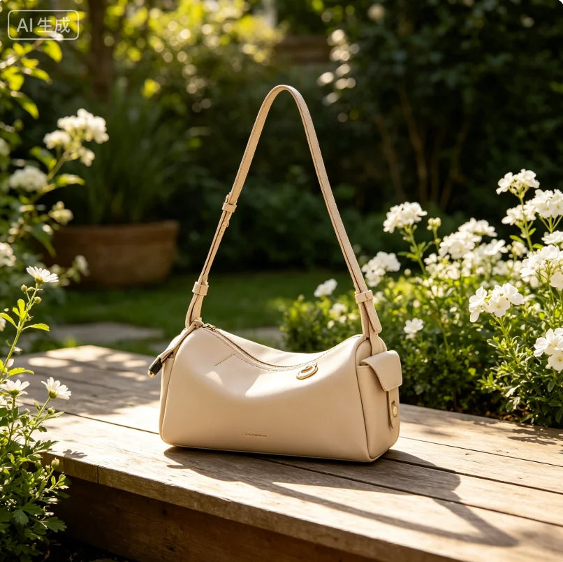 New 2026 Simplified Leather Camera Bag Crossbody Shoulder Bag Soft Simple Style High Quality Leather Goods for Daily Use Handbag