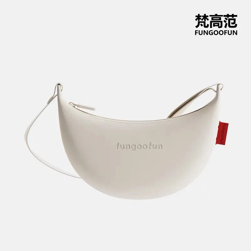 Fungoofun Waterproof Dumpling Crossbody Bag Unisex Summer Casual Shoulder Bag