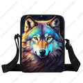 Howling Wolf Pattern Crossbody Bags Wolf Under The Moonlight Women Handbag Shoulder Bags Messenger Bag Key Phone Holder Book Bag