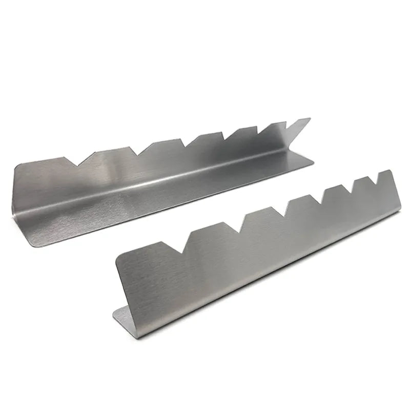 Skewer Holder Anti-slip Groove Stainless Steel Heavy Duty Long BBQ Tools Barbecue Grilling Shish Kabob Rack Outdoor Tools