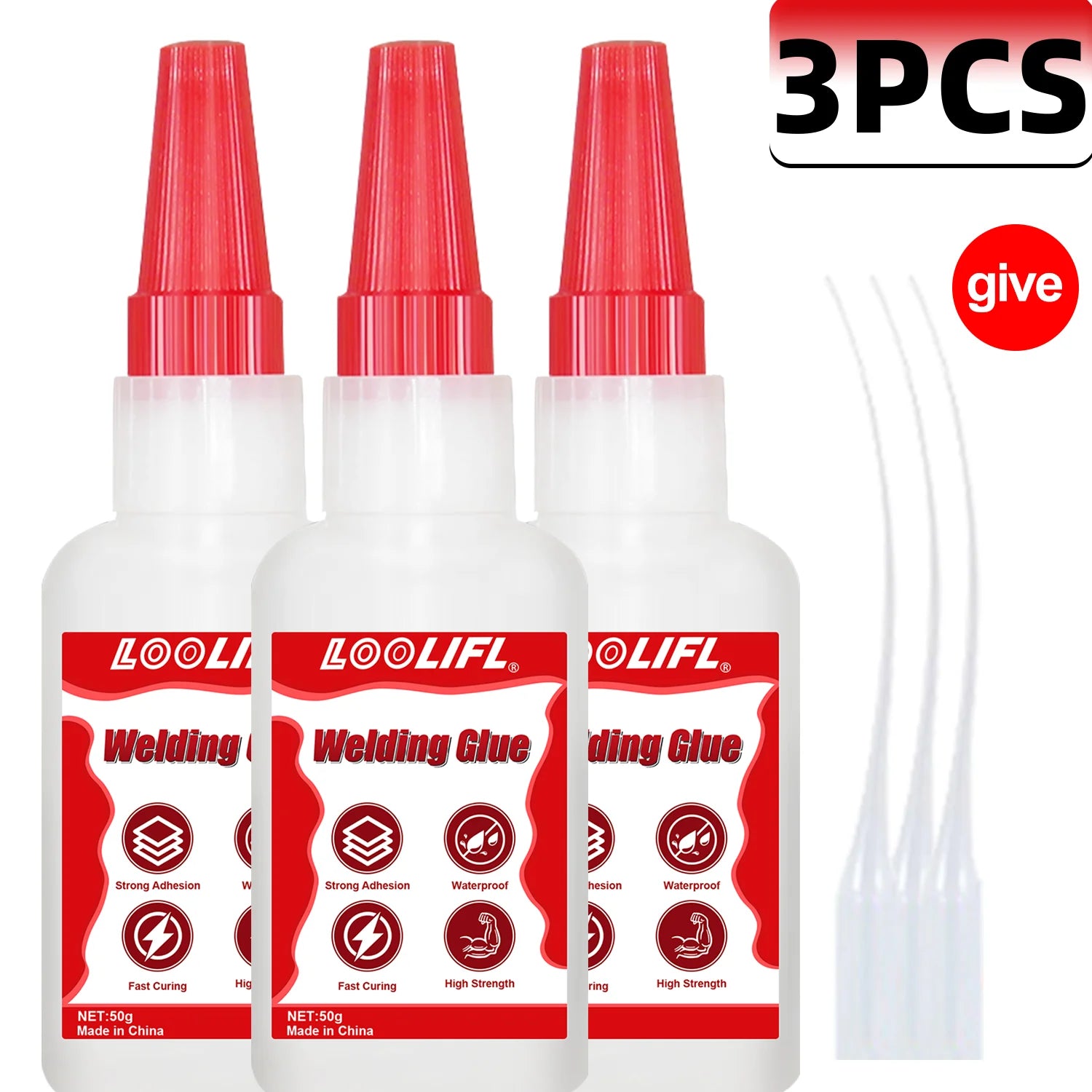 LOOLIFL 8PCS 50g Super Welding Glue,Universal High Strength Oily Adhesive Glue For Plastic Wood Ceramics Metal Soldering Agent