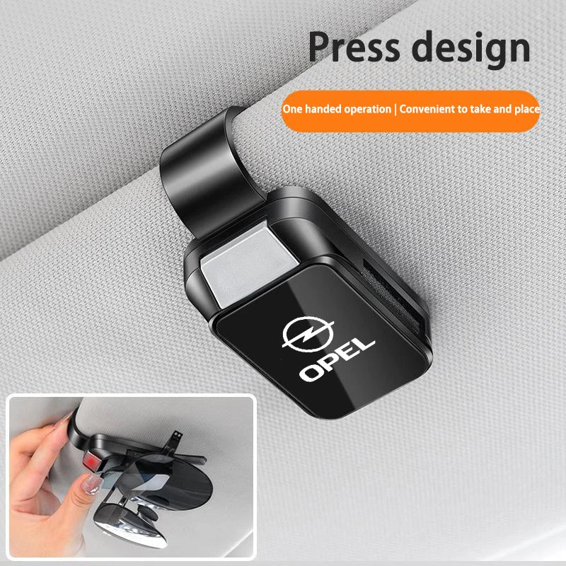 Car Eyeglass Holder Glasses Storage Clip Sunglasses Holder with Sponge Protection For Opel Corsa D Astra Insignia Mokka Adam