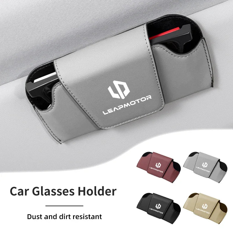 Car Sun Visor Glasses Case Sunglasses Holder Storage Box For Leapmotor C11 C10 B10 C16 C01 T03 Car Interior Accessories