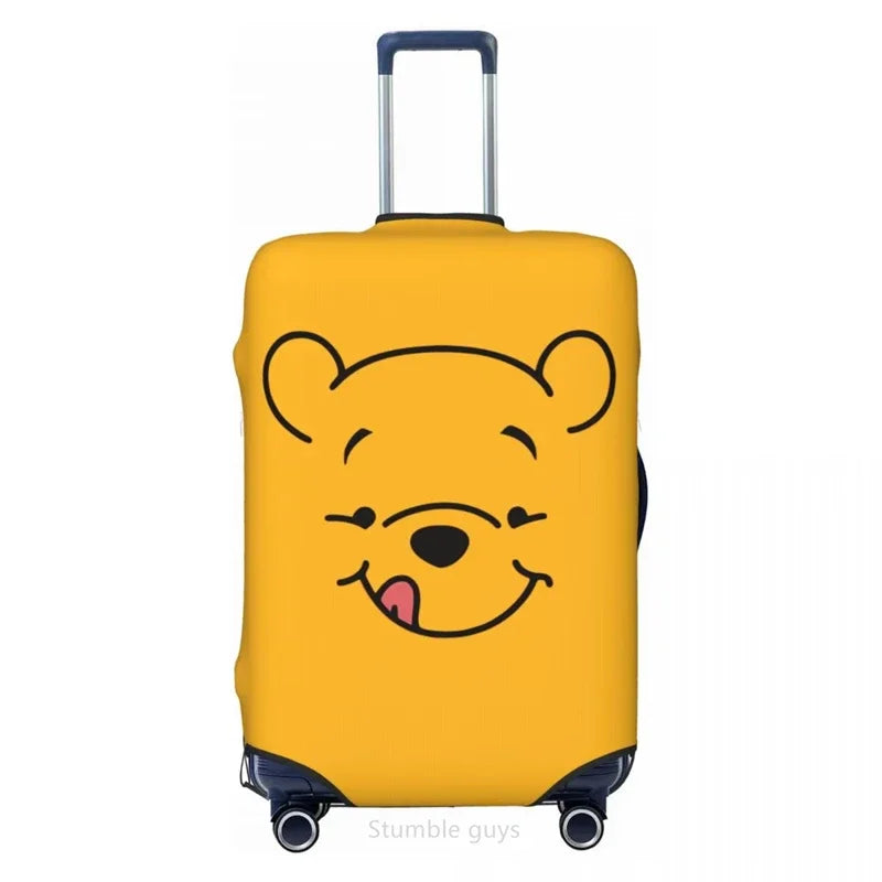 Travel Suitcase Cover Bear Pattern Elastic Material Fits 18-32 Inch Luggage Durable Anti-Scratch Dustproof Washable Protector