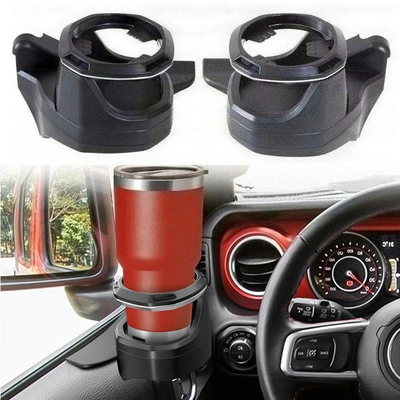 Car Cup Holder For Jeep Wrangler/Scrambler 2018~2024 Car Beverager Storage Durable Plastic