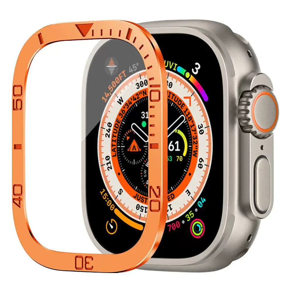 Aluminium Alloy Case+Tempered Glass for Apple Watch Ultra 3 2 1 Anti-Scratch Screen Protector for iWatch Ultra 2 49mm Cover Film