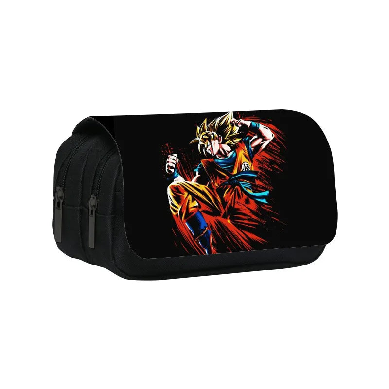 Dragon Ball Goku Anime Pencil Case Big Pencil Bags Stationery Pen Case For Boys Trousse Double Layer School Pencil Case