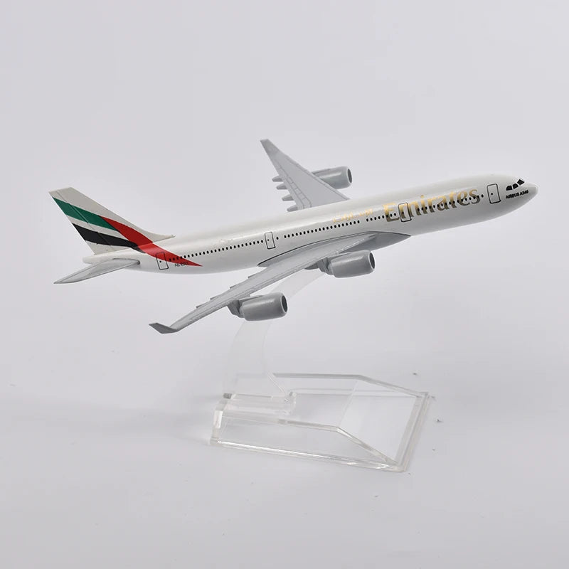 JASON TUTU 16cm A340 EMIRATES Airways Airplane Model Planel Airplane Diecast Metal 1/400 Scale Planes