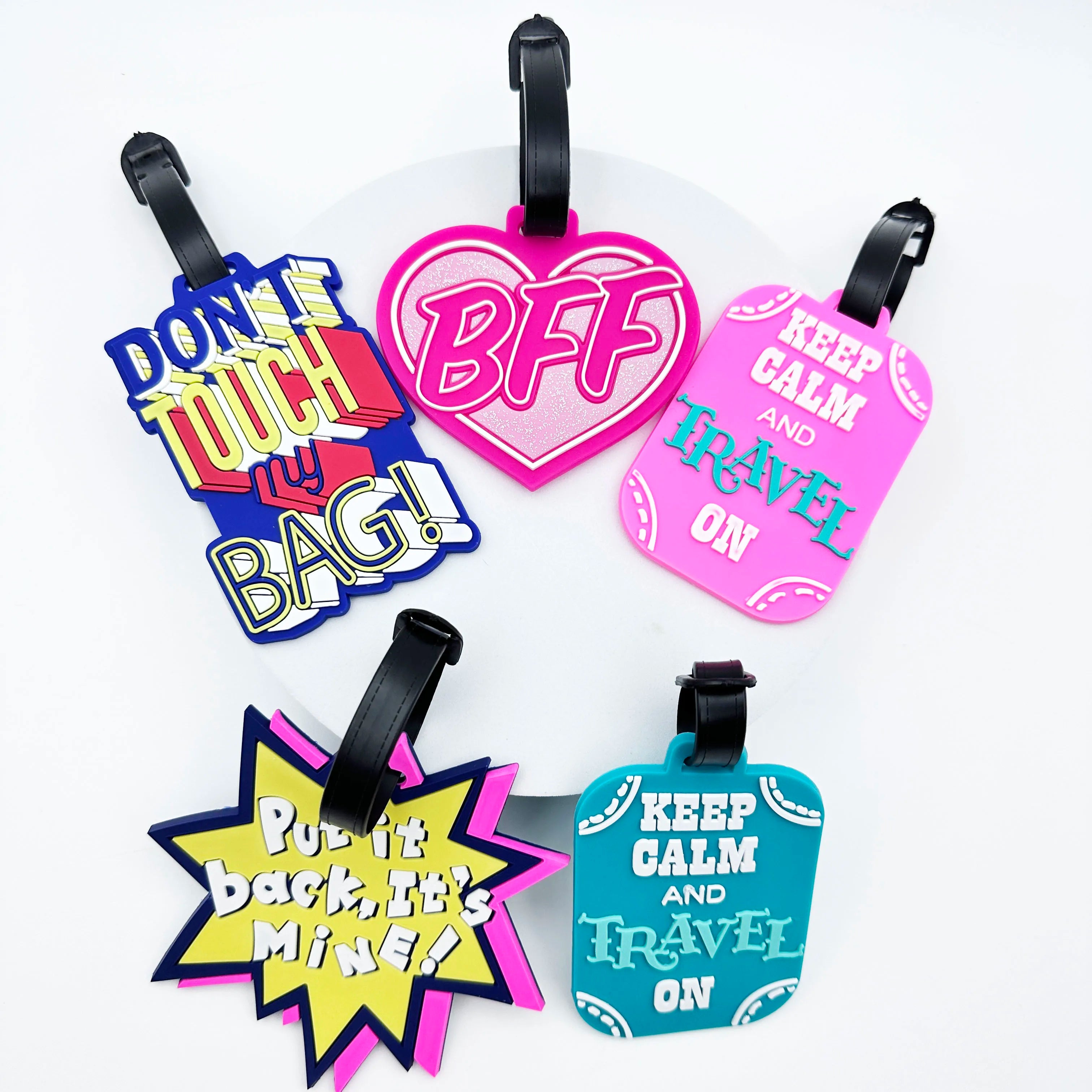 1PCS Cute Luggage Tag Creative Letter Suitcase Silicon Portable Travel  Addres Holder Bag Tags for Luggage Travel essentials