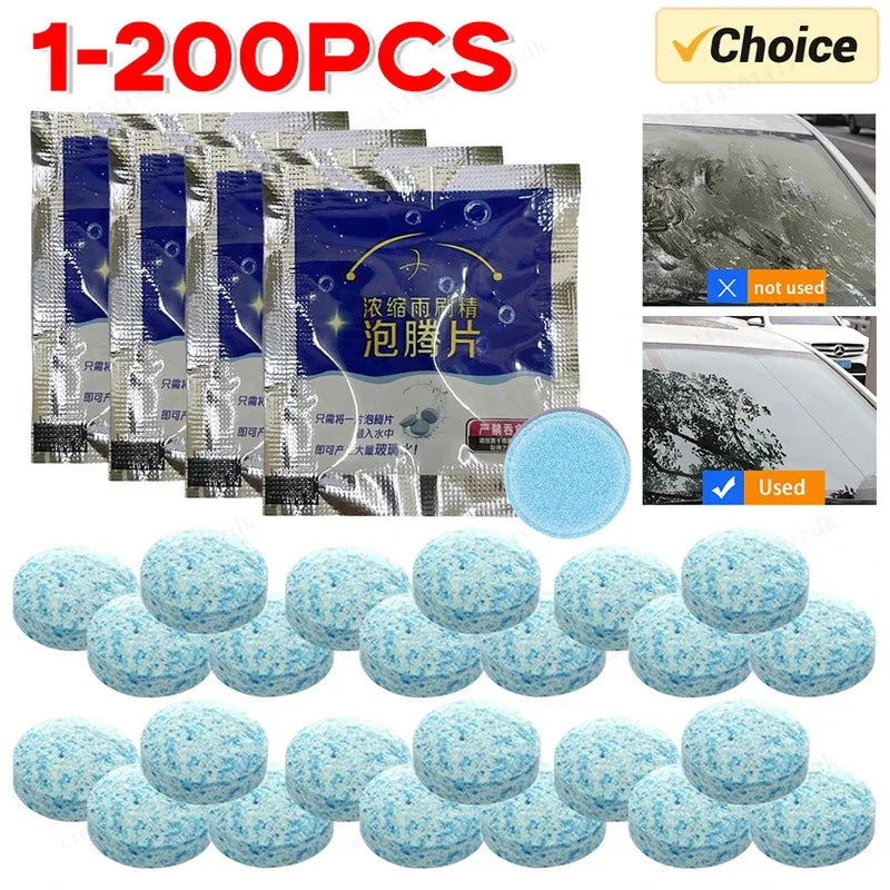 1-50PCS Solid Car Windshield Cleaners Effervescent Tablets Cleaning Windshield Window Glass Dust Wiper Car Wash Tool Car Accesso