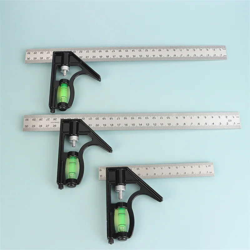 High Quality Stainless Steel Angle Square Measuring Tools Set Precise Aluminium Adjustable Combination Spirit Level