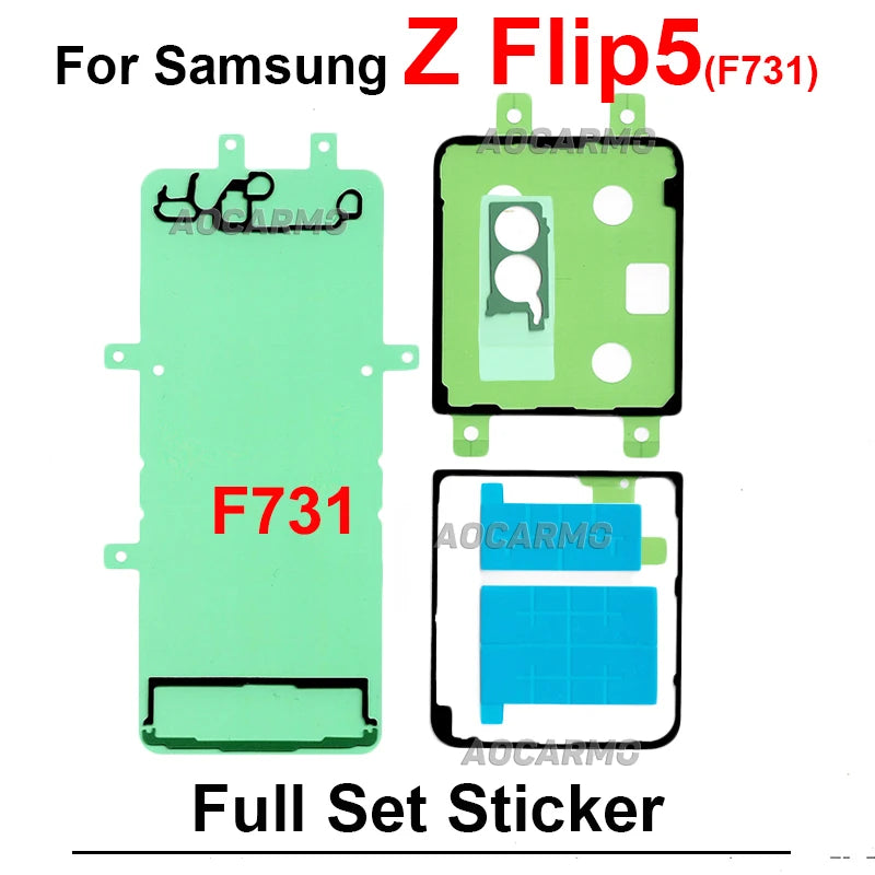 For Samsung Galaxy Z Flip 5 F731 Flip5 Rear + LCD Sticker Back Cover Adhesive Tape Glue