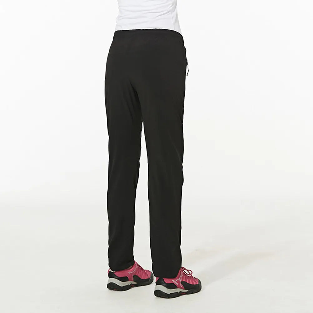 Pair Waterproof Quick-Dry Hiking Pants Lightweight Breathable Elastic Waistband Cycling Camping Travel Black Xxl for Women