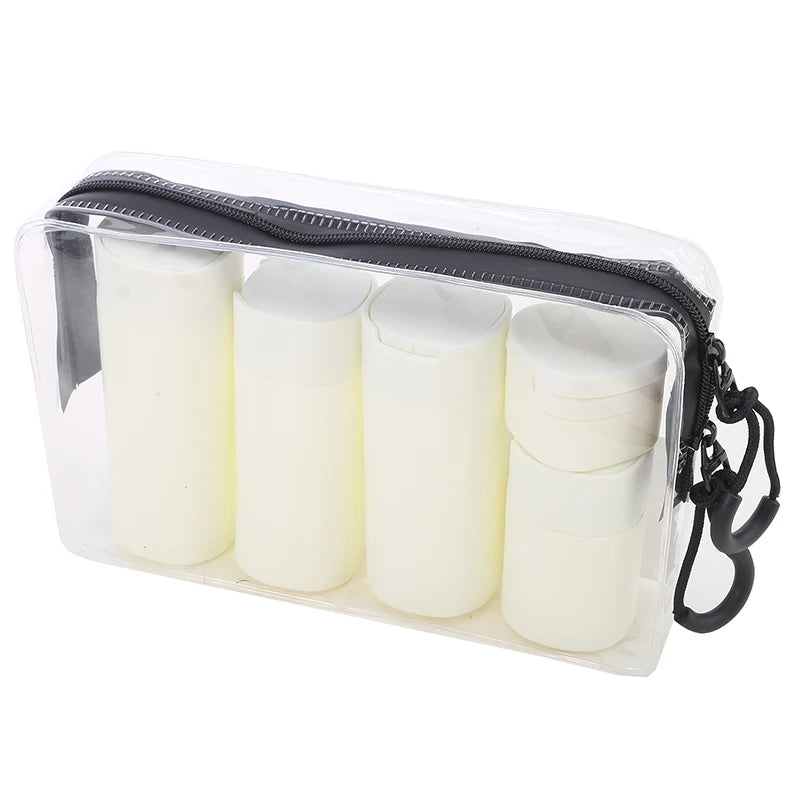 Nordic PE Empty Squeeze Bottles Travel Cosmetic Dispenser Set Shampoo Body Wash Refill Plastic Hose Containers