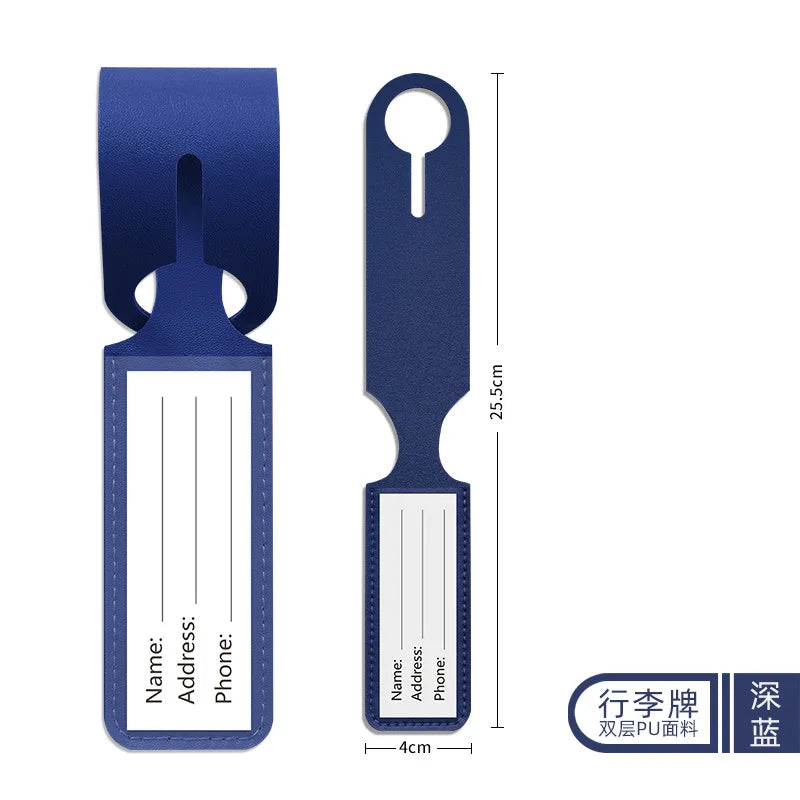 Fashion Integrated Luggage Name Tag Anti Loss Travel Luggage Tag Solid Color Luggage Tags Suitcase Label Travel Accessories
