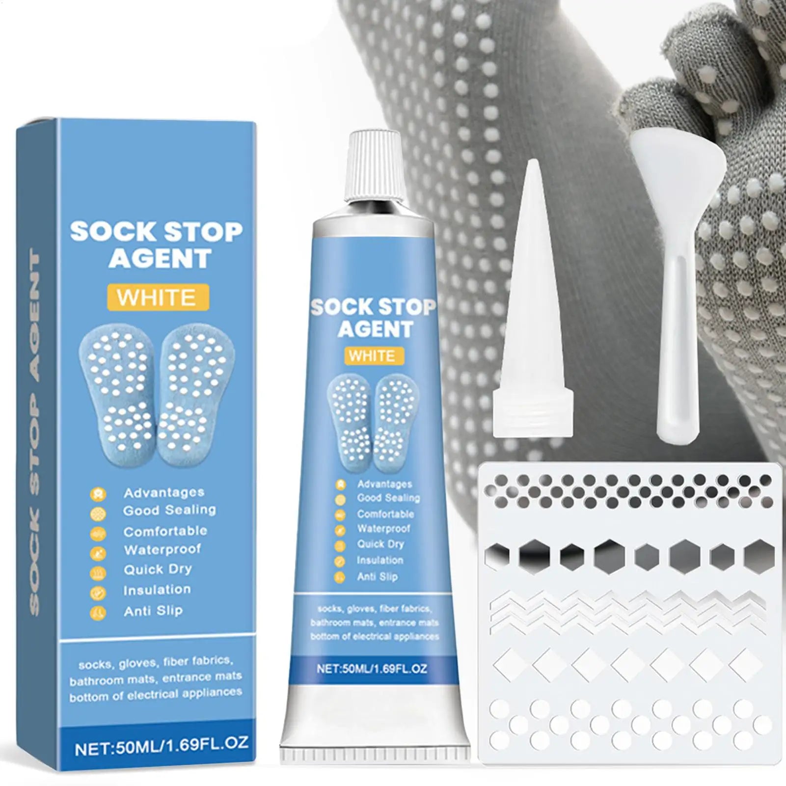 Quick-Drying Non-Slip Adhesive Transparent DIY Sock Stop Agent Waterproof Fabric Paint for Non-Slip Socks