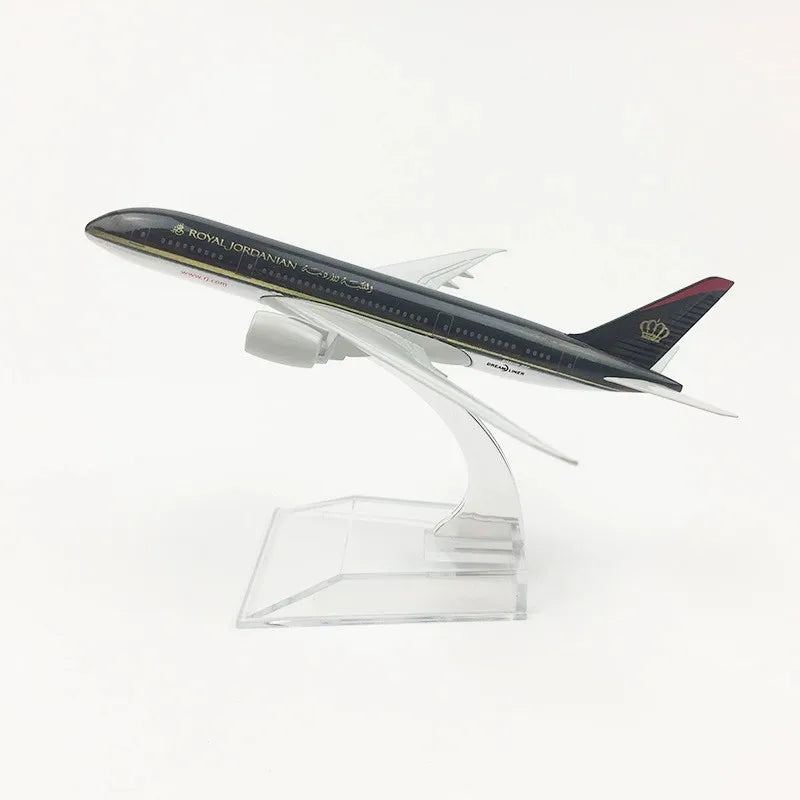 16cm Diecast Plane Model B787 Series Metal 1/400 Scale Airplane Toy Replica Miniature Aviation Collectible Aircraft For Display