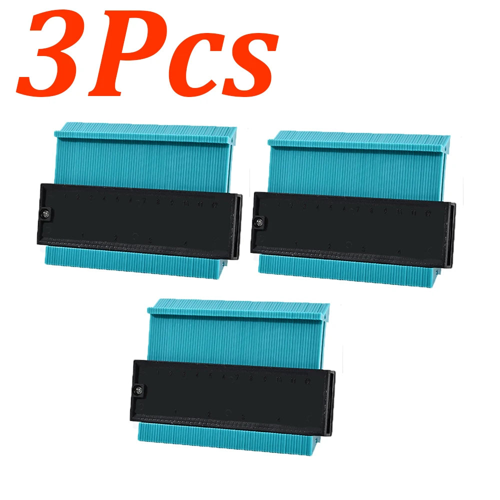 1-3Pcs Profile Contour Gauge Line Copier Ruler Irregular Shape Woodworking Tiling Plastic Measuring Ruler Cutting Template Tool