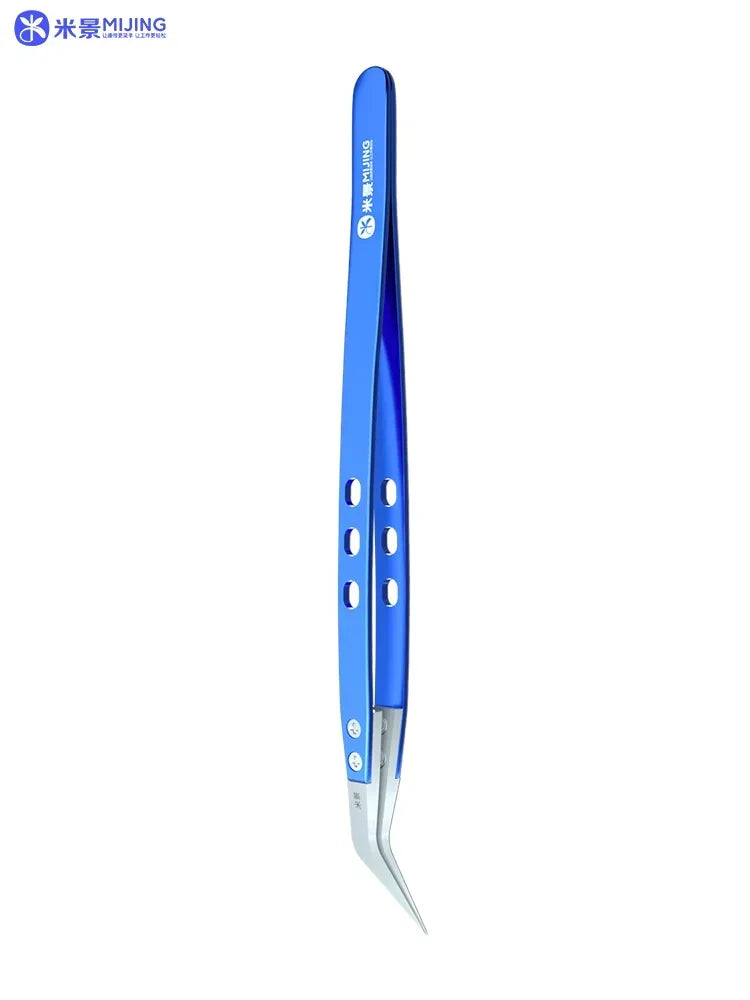 MiJing Anti-static Ceramic Stainless Steel Ultra Fine Tweezers Maintenance Industrial Precision For Phone Mainboard Repair Tools