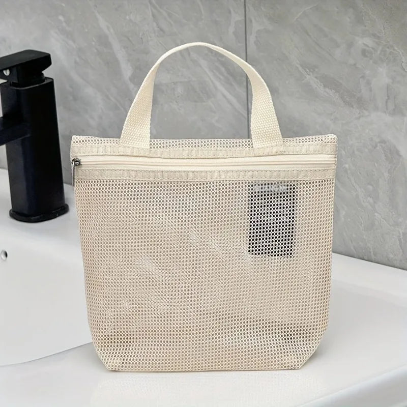 Mesh Toiletry Storage Bags Handbags Portable Travel