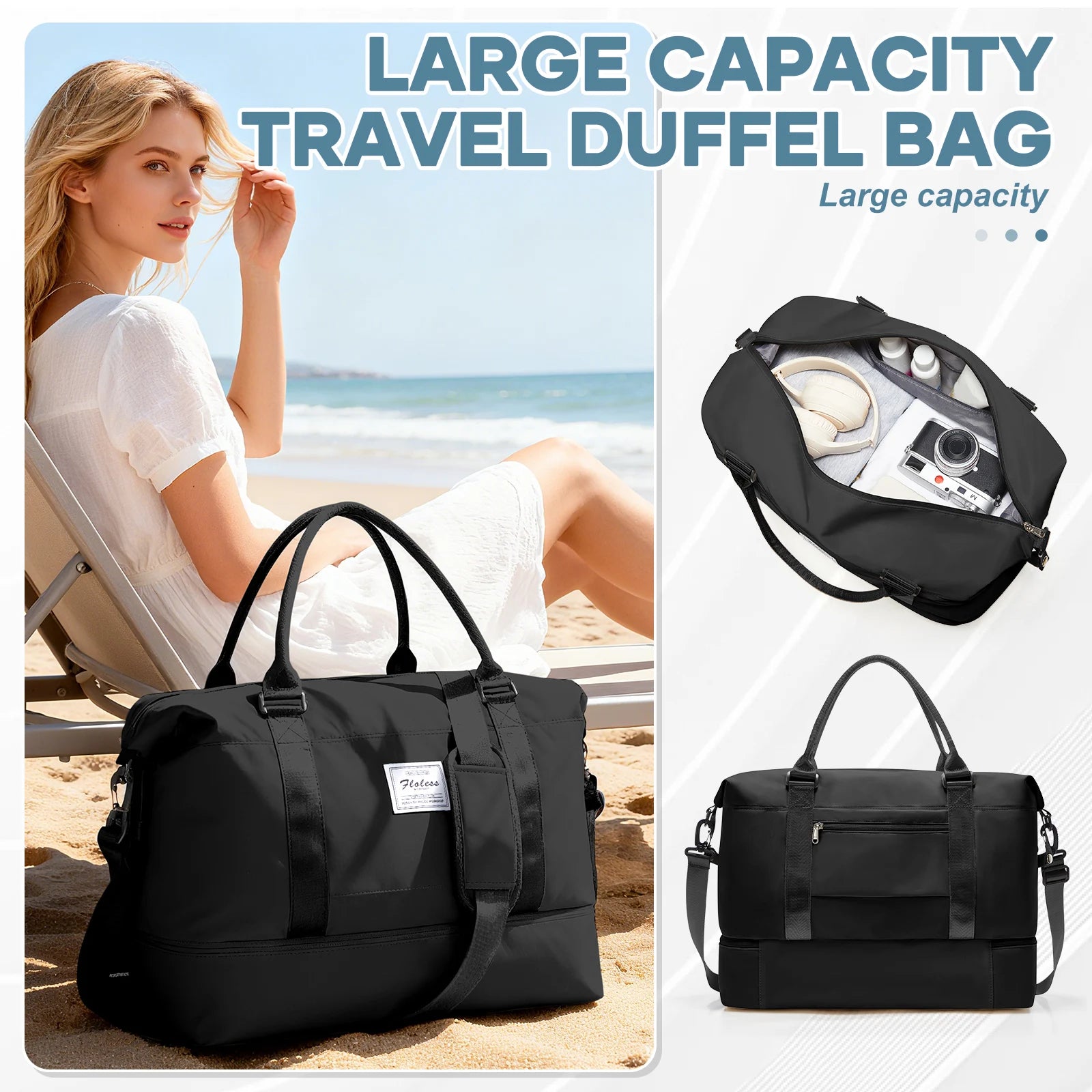 Sports Bag, Hand Luggage Travel Bag Weekender Backpack, Hospital Clinical Birth Bag For Women, Carry on Luggage,Travel Bag Large