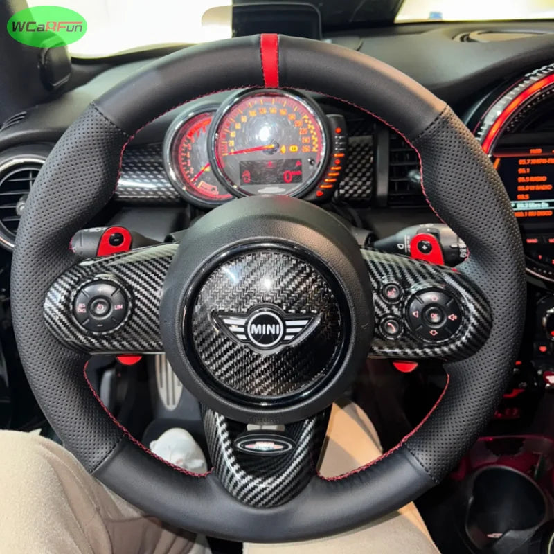 Car Steering Wheel Cover Anti-Slip Leather Braid For Mini (Hatchback/Mini) JCW Clubman JCW Convertible JCW Countryman