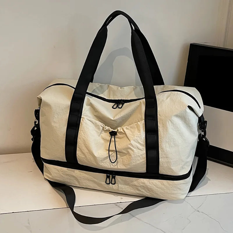 Large Capacity Travel Duffels Bag With Independent Shoe Compartment Travel Totes Suitable For Yoga Gym Storage Weekends Bags