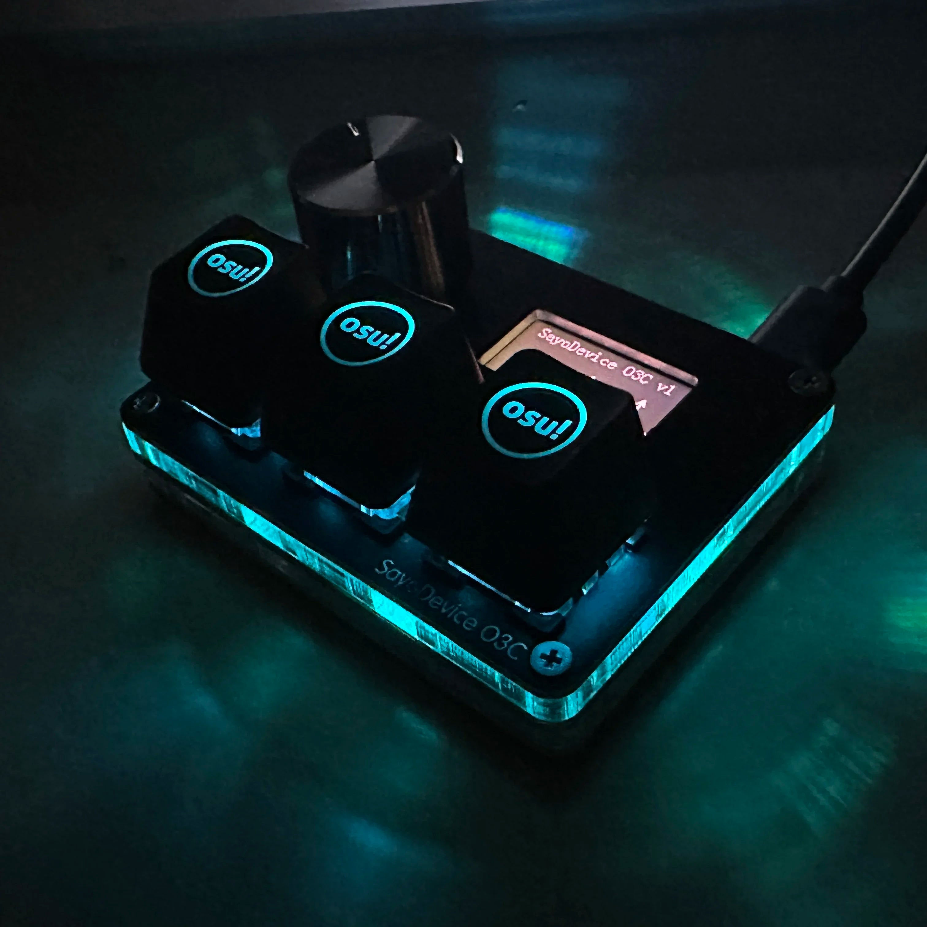 O3C Game Keyboard SayoDevice OSU O3C Rapid Trigger Hall Switches Magnetic Pink Switches Keyboard Knob Screen Copy Paste Shotcut